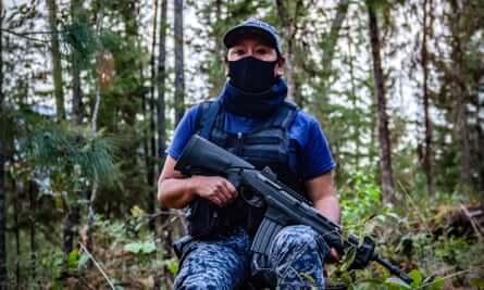 A member of the community police force in Cherán, a town in Michoacán.